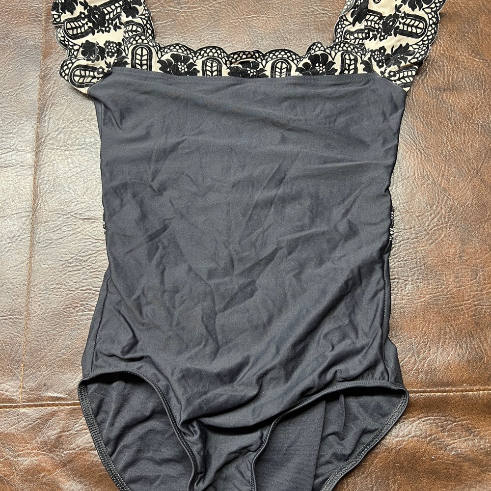 Elegant Black Lace Bodysuit